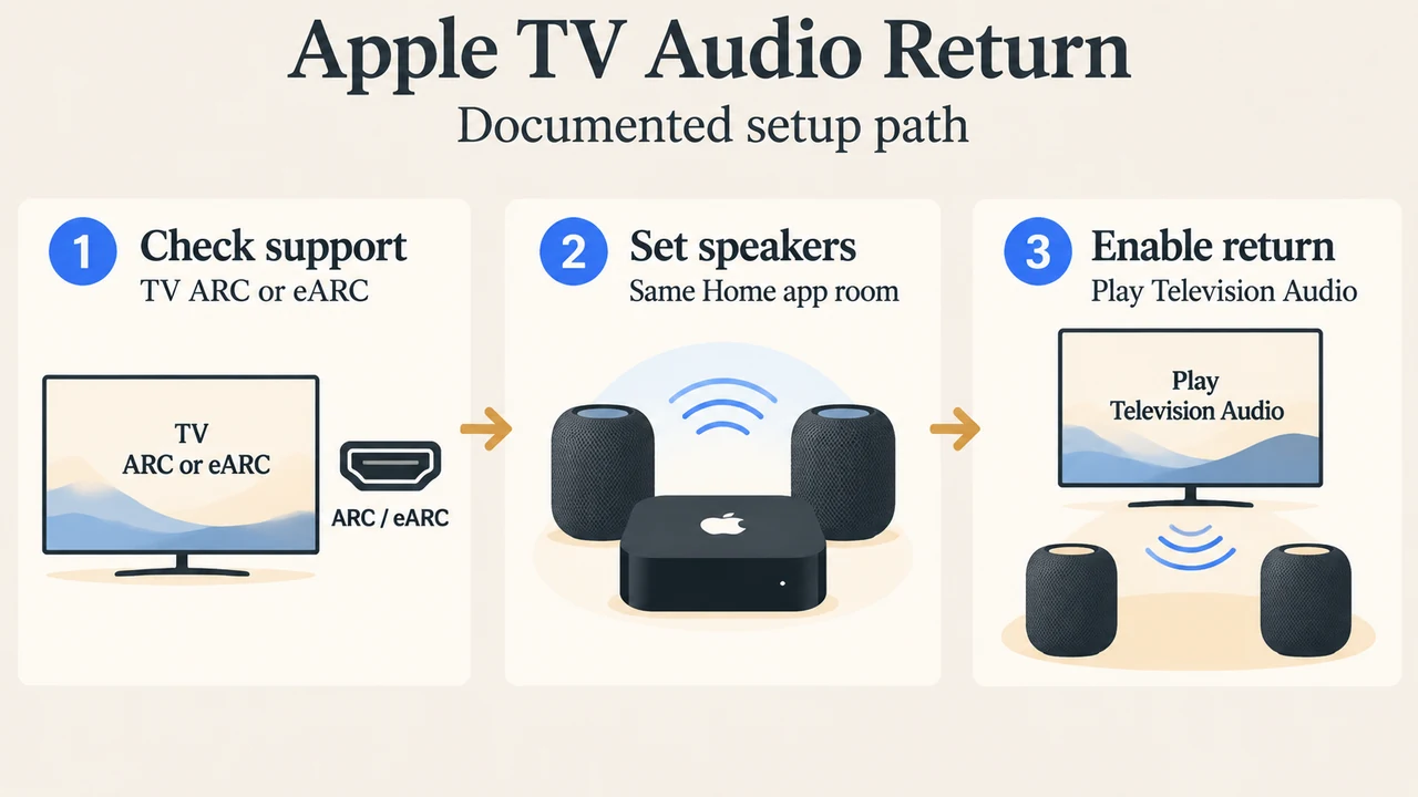 Apple TV 4K HomePod ARC and eARC setup flow